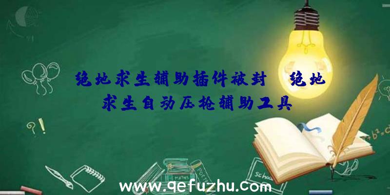 「绝地求生辅助插件被封」|绝地求生自动压枪辅助工具